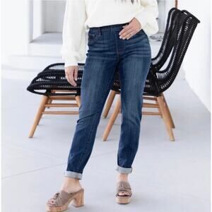 Judy Blue High Rise Pull On Double Cuff Jeans Slim Fit Size 3/26 JB88750 *EUC